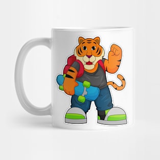 Tiger as Skater with Skateboard Mug